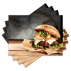 Jogo Americano com 4 peças - Hambúrguer - Hamburgueria - 1299Jo