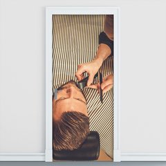 Adesivo Decorativo de Porta - Barbearia - 1307cnpt
