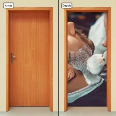 Adesivo Decorativo de Porta - Barbearia - 1308cnpt - comprar online