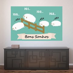 Painel Adesivo de Parede - Ovelhas - Infantil - 1311pn