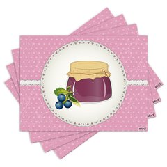 Jogo Americano com 4 peças - Geleia - Café da Manhã - 1315Jo