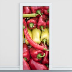 Adesivo Decorativo de Porta - Pimentas - 1323cnpt