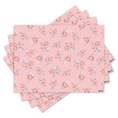 Jogo Americano com 4 peças - Floral - Flores - 1329Jo