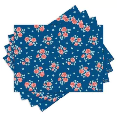 Jogo Americano com 4 peças - Floral - Flores - 1332Jo