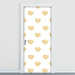 Adesivo Decorativo de Porta - Diamantes - 1336cnpt