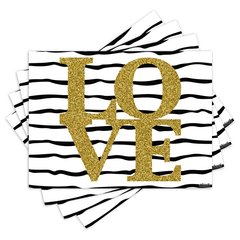 Jogo Americano com 4 peças - Love - Amor - 1340Jo