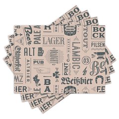 Jogo Americano com 4 peças - Cerveja - Beer - 1341Jo
