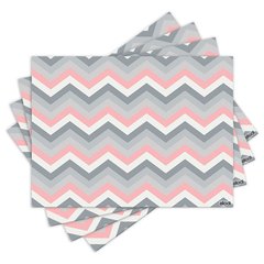 Jogo Americano com 4 peças - Chevron - Abstrato - 1349Jo