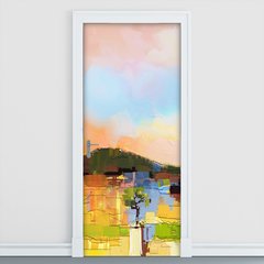 Adesivo Decorativo de Porta - Pintura - Abstrato - 134cnpt