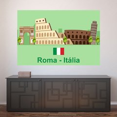 Painel Adesivo de Parede - Roma - Itália - Mundo - 1354pn