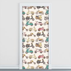 Adesivo Decorativo de Porta - Motocicletas - Infantil - 1370cnpt