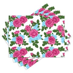 Jogo Americano com 4 peças - Floral - Flores - 1372Jo