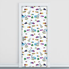 Adesivo Decorativo de Porta - Espaço - Infantil - 1372cnpt