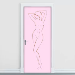 Adesivo Decorativo de Porta - Estética - Spa - 1375cnpt