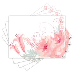 Jogo Americano com 4 peças - Floral - Flores - 1376Jo