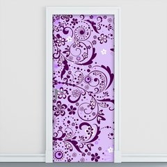 Adesivo Decorativo de Porta - Floral - 1376cnpt