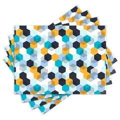 Jogo Americano com 4 peças - Abstrato - Geométrico - 1377Jo