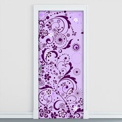 Adesivo Decorativo de Porta - Floral - 1378cnpt