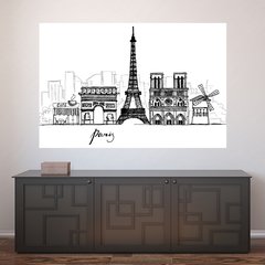 Painel Adesivo de Parede - Paris - França - Mundo - 1379pn