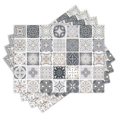 Jogo Americano com 4 peças - Azulejos - Abstrato - Geométrico - 1381Jo