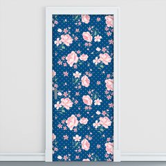 Adesivo Decorativo de Porta - Flores - 1384cnpt