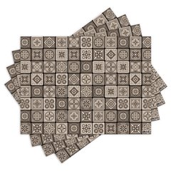 Jogo Americano com 4 peças - Azulejos - Abstrato - Geométrico - 1388Jo
