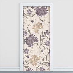 Adesivo Decorativo de Porta - Floral - 1393cnpt