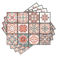 Jogo Americano com 4 peças - Azulejos - Abstrato - Geométrico - 1399Jo