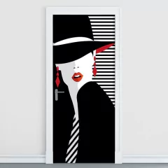 Adesivo Decorativo de Porta - Fashion - Mulher - 1399cnpt