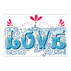 Painel Adesivo de Parede - Amor - Love - 1421pn - comprar online