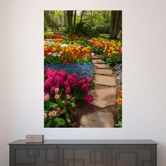 Painel Adesivo de Parede - Caminho - Flores - 1426pn