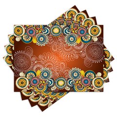 Jogo Americano com 4 peças - Mandalas - 1430Jo