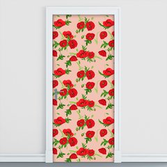 Adesivo Decorativo de Porta - Flores - 1431cnpt