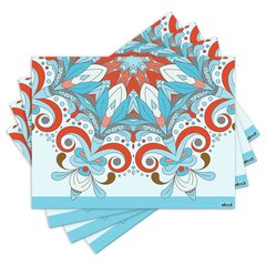 Jogo Americano com 4 peças - Mandalas - 1433Jo