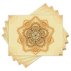 Jogo Americano com 4 peças - Mandala - 1440Jo