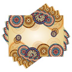 Jogo Americano com 4 peças - Mandala - 1443Jo