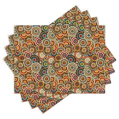 Jogo Americano com 4 peças - Mandala - 1444Jo