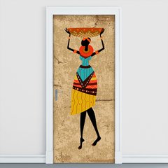 Adesivo Decorativo de Porta - Africana - 1452cnpt