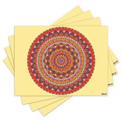 Jogo Americano com 4 peças - Mandala - 1459Jo