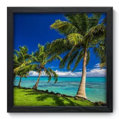 Quadro Decorativo com Moldura - Coqueiros - 145qnp