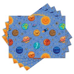 Jogo Americano com 4 peças - Espaço - Planetas - 1460Jo