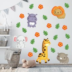 Adesivo de Parede Infantil Safari Quarto Criança Bebe - 146ir