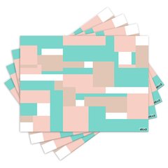 Jogo Americano com 4 peças - Abstrato - Geométrico - 1473Jo