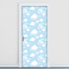 Adesivo Decorativo de Porta - Nuvens - Infantil - 1476cnpt