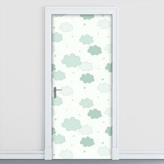 Adesivo Decorativo de Porta - Nuvens - Infantil - 1477cnpt