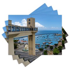 Jogo Americano com 4 peças - Elevador Lacerda - Bahia - Viagem - 1496Jo