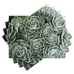Jogo Americano com 4 peças - Suculentas - Plantas - 1498Jo