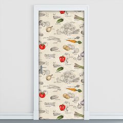 Adesivo Decorativo de Porta - Legumes - 1498cnpt