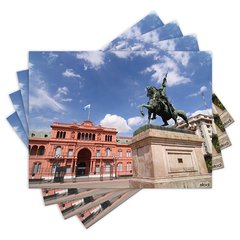 Jogo Americano com 4 peças - Argentina - Buenos Aires - Mundo - 1512Jo