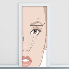 Adesivo Decorativo de Porta - Design de Sobrancelha - 1514cnpt